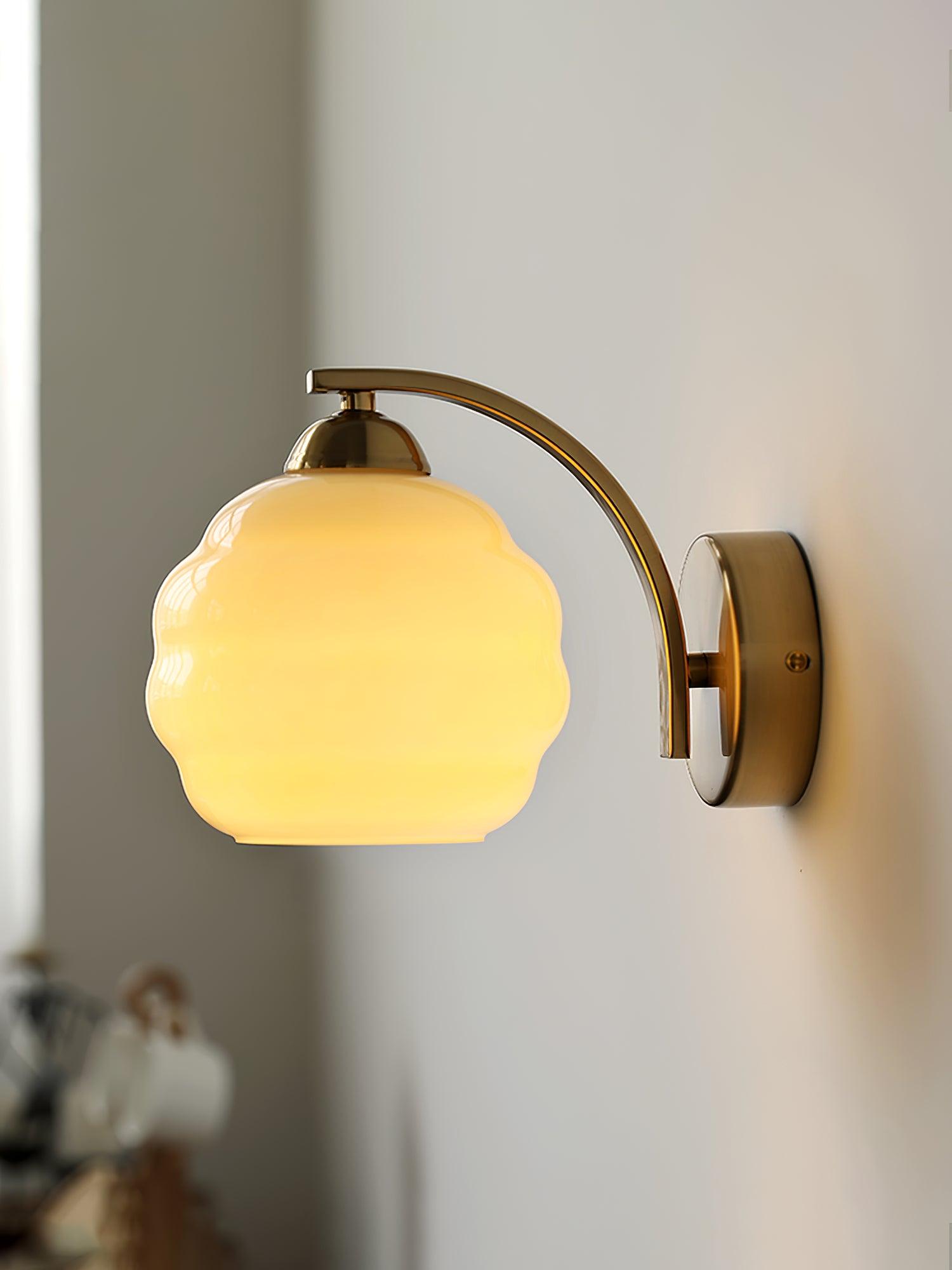 Eiraaine Wall Lamp Art Deco Glass Chrome