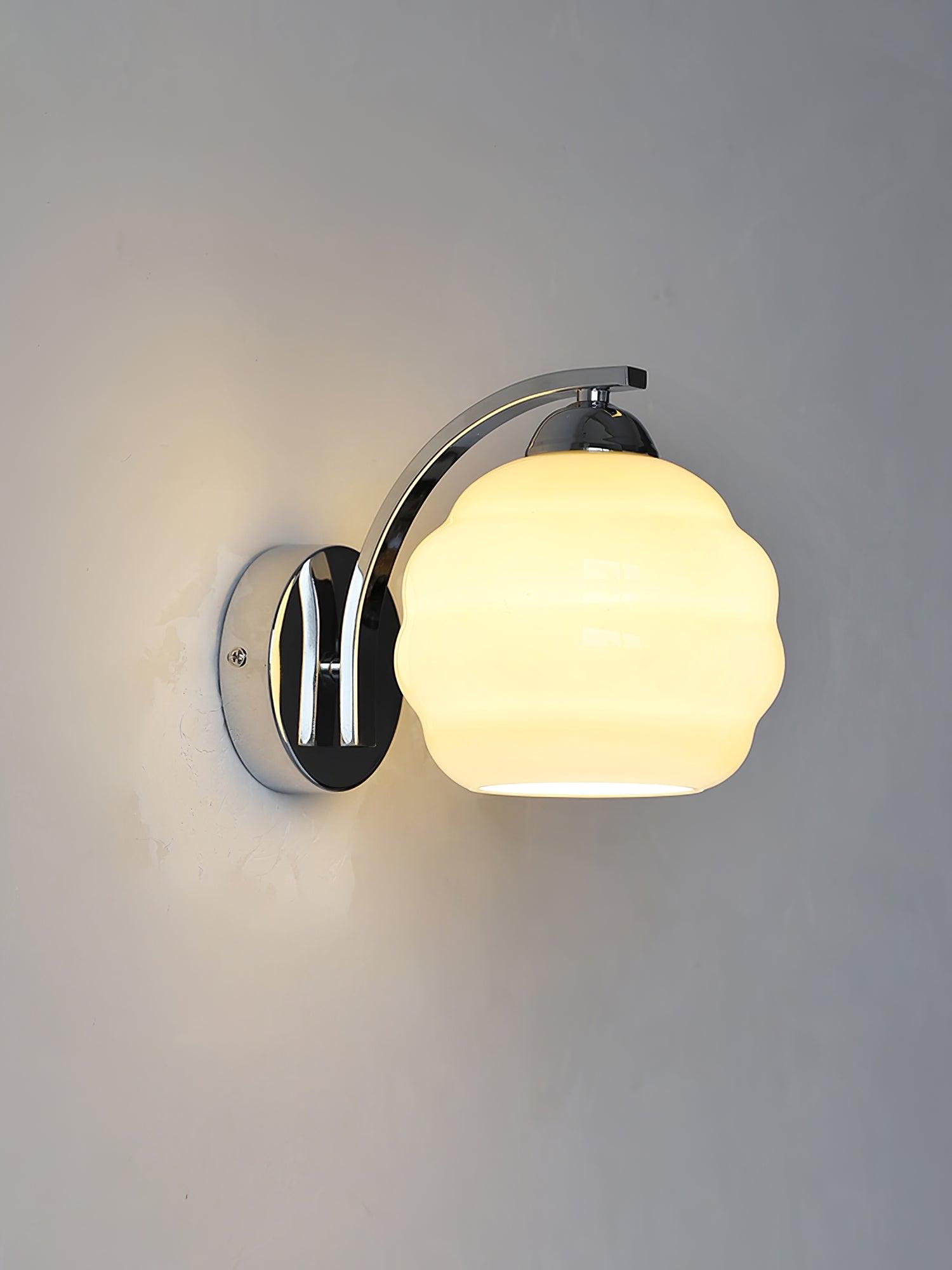Eiraaine Wall Lamp Art Deco Glass Chrome