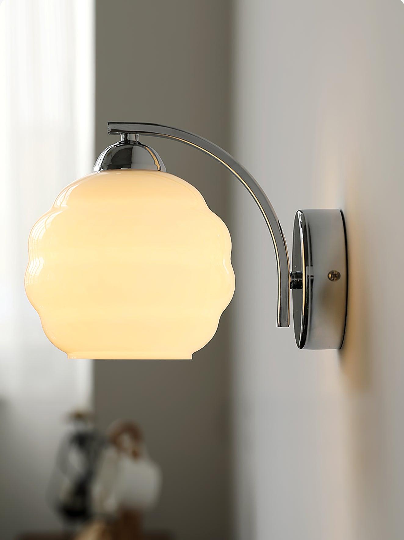 Eiraaine Wall Lamp Art Deco Glass Chrome