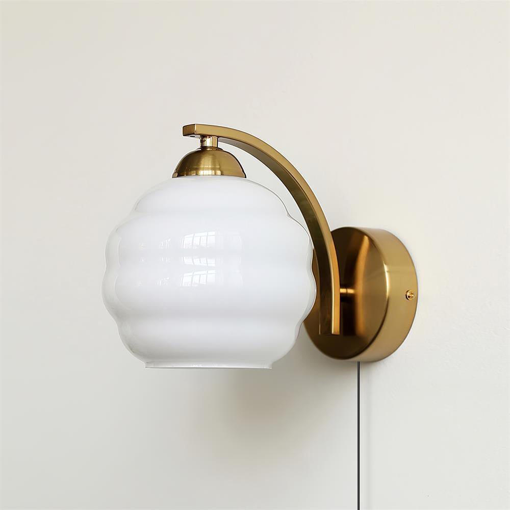 Eiraaine Wall Lamp Art Deco Glass Chrome
