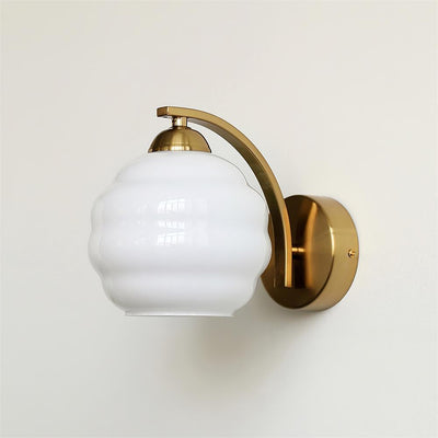 Eiraaine Wall Lamp Art Deco Glass Chrome