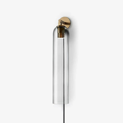 Glass Cylinder Plug-In Wall Sconce