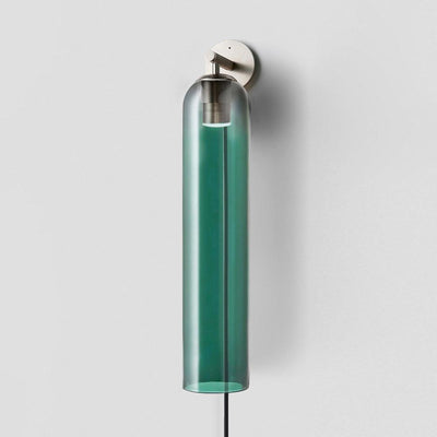 Glass Cylinder Plug-In Wall Sconce