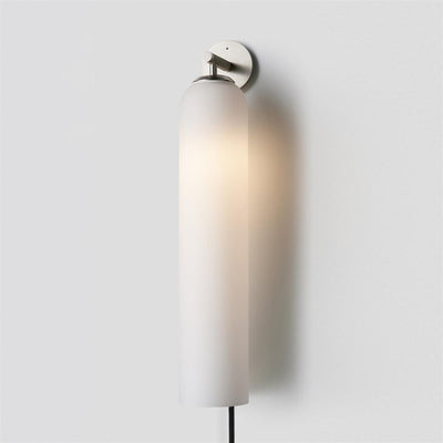 Glass Cylinder Plug-In Wall Sconce