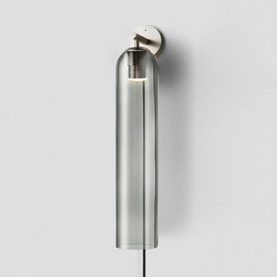 Glass Cylinder Plug-In Wall Sconce