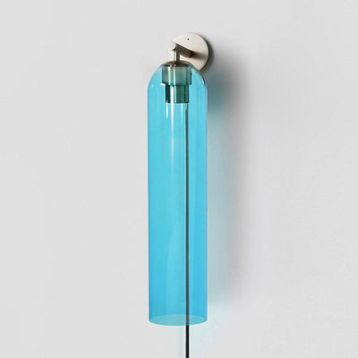 Glass Cylinder Plug-In Wall Sconce