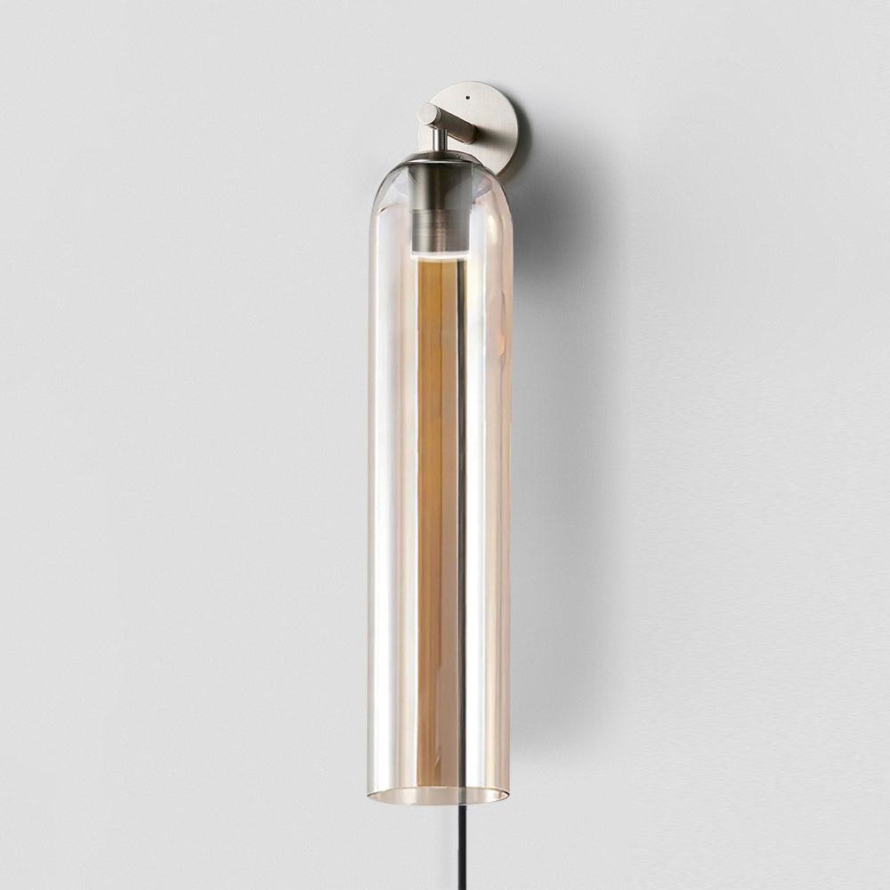 Glass Cylinder Plug-In Wall Sconce