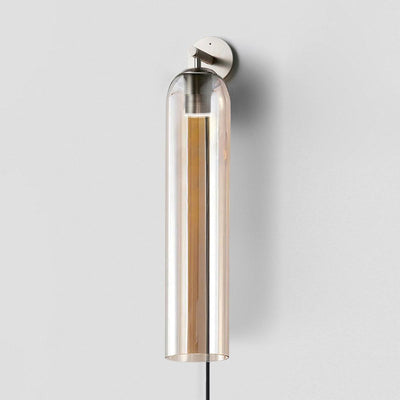 Glass Cylinder Plug-In Wall Sconce