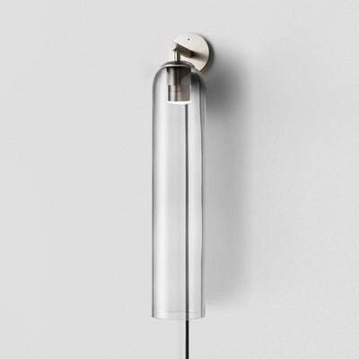 Glass Cylinder Plug-In Wall Sconce