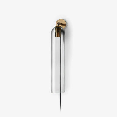 Glass Cylinder Plug-In Wall Sconce