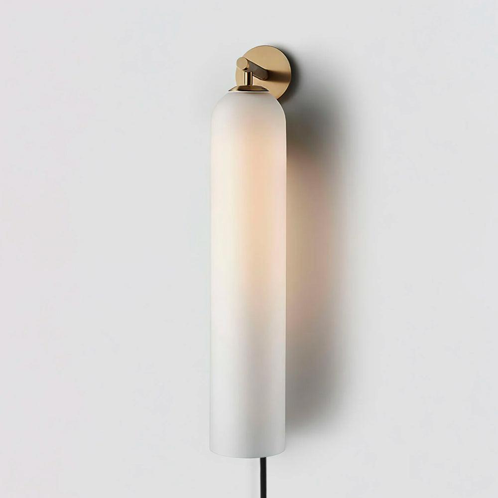 Glass Cylinder Plug-In Wall Sconce
