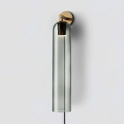 Glass Cylinder Plug-In Wall Sconce