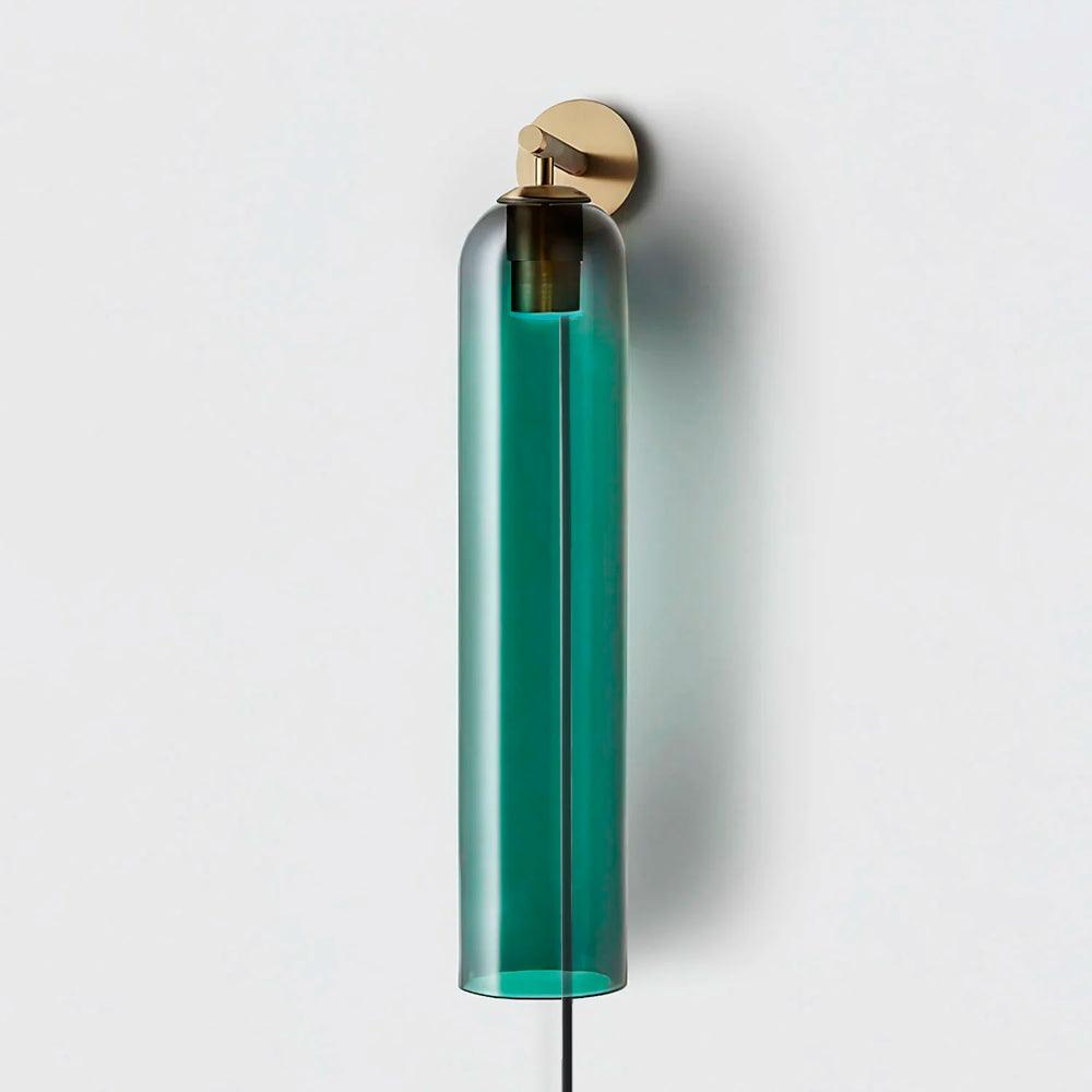 Glass Cylinder Plug-In Wall Sconce