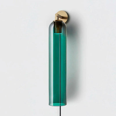 Glass Cylinder Plug-In Wall Sconce