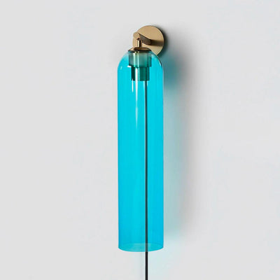 Glass Cylinder Plug-In Wall Sconce