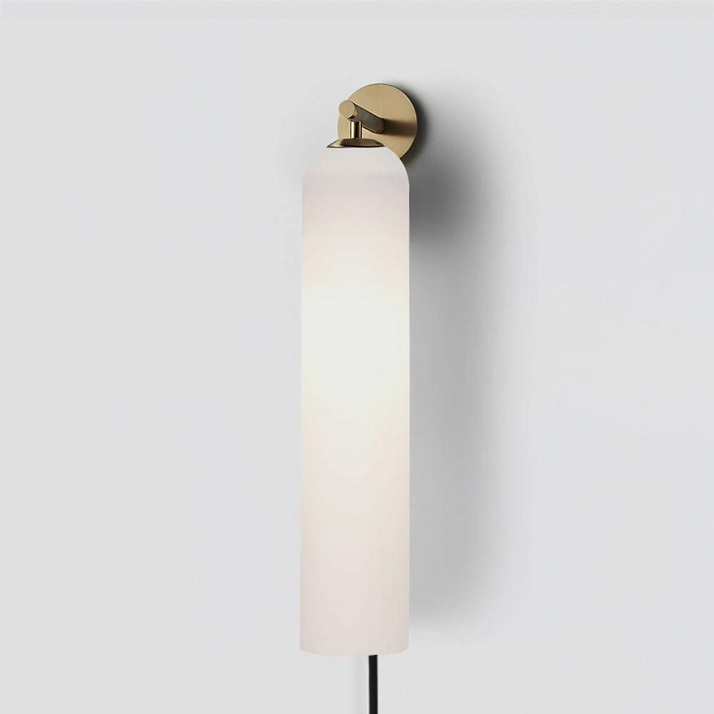 Glass Cylinder Plug-In Wall Sconce
