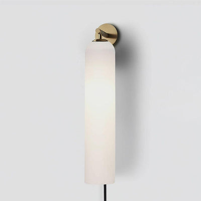 Glass Cylinder Plug-In Wall Sconce