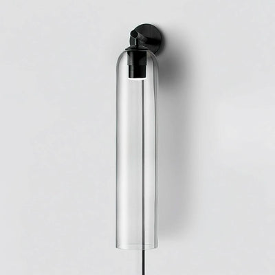 Glass Cylinder Plug-In Wall Sconce