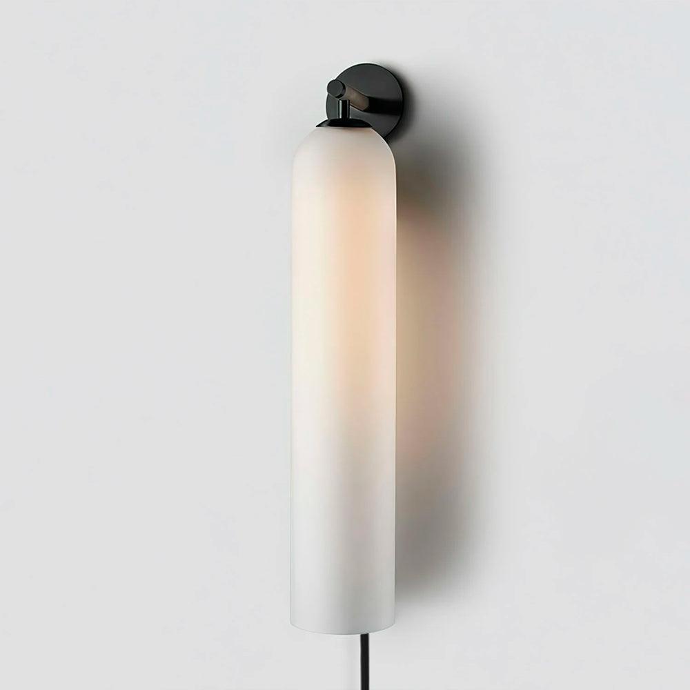 Glass Cylinder Plug-In Wall Sconce