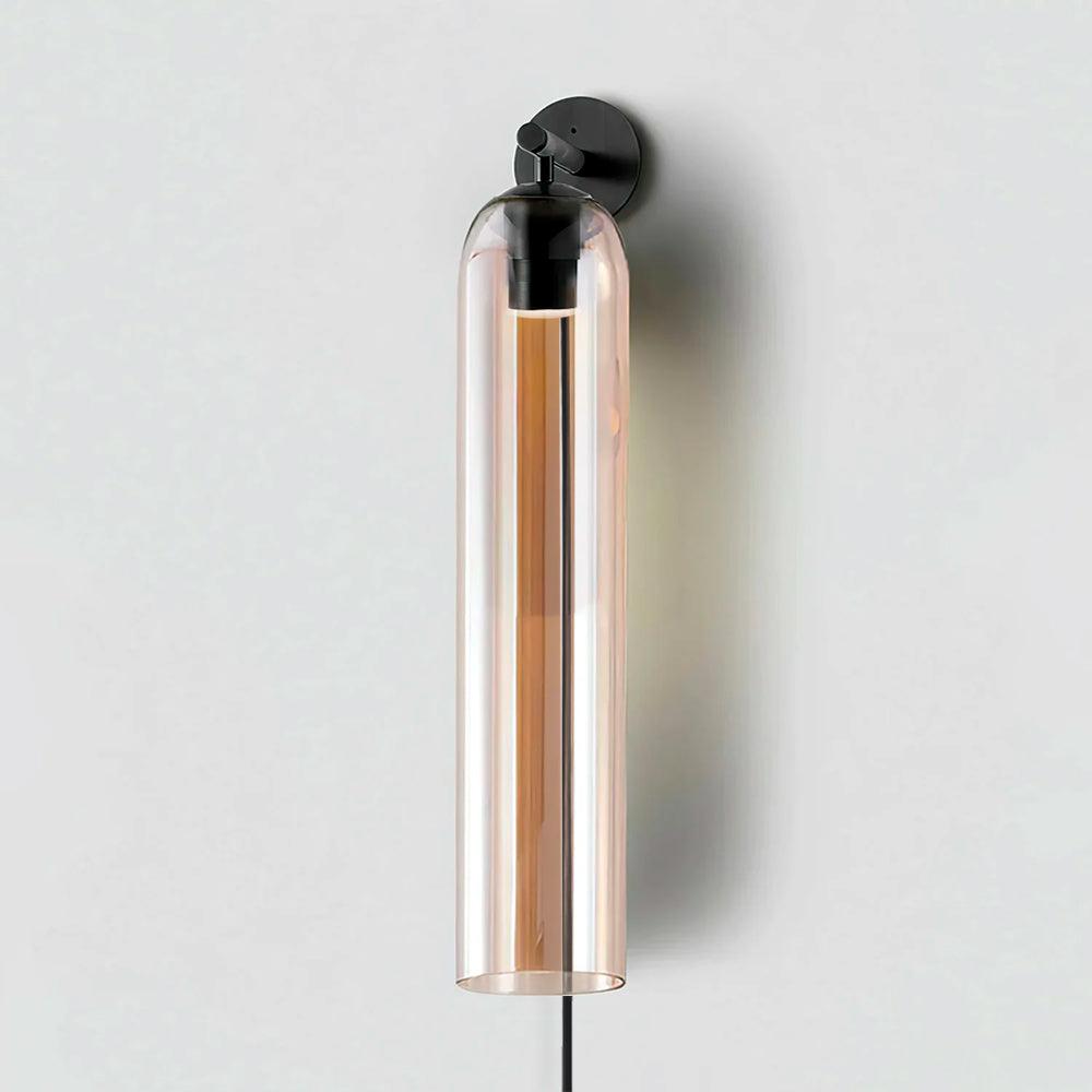 Glass Cylinder Plug-In Wall Sconce