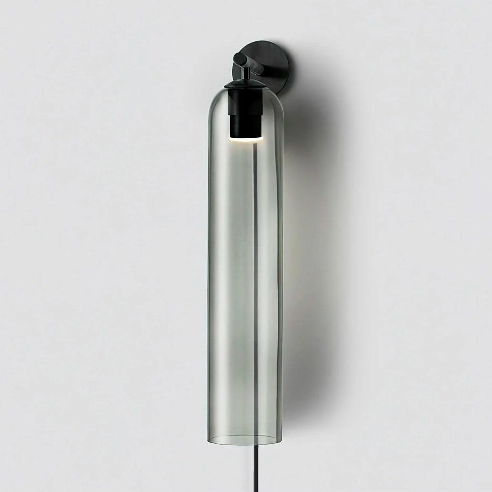 Glass Cylinder Plug-In Wall Sconce