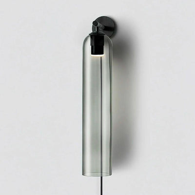 Glass Cylinder Plug-In Wall Sconce