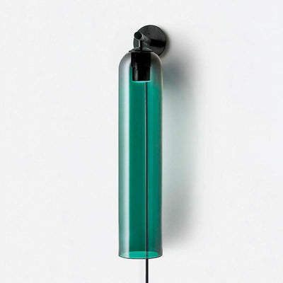Glass Cylinder Plug-In Wall Sconce