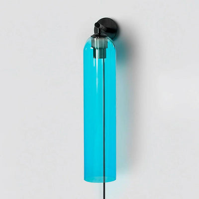 Glass Cylinder Plug-In Wall Sconce