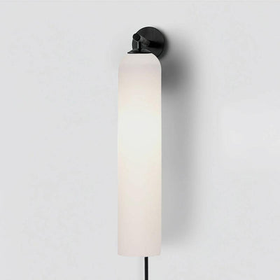 Glass Cylinder Plug-In Wall Sconce
