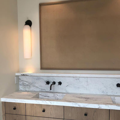 Glass Cylinder Plug-In Wall Sconce