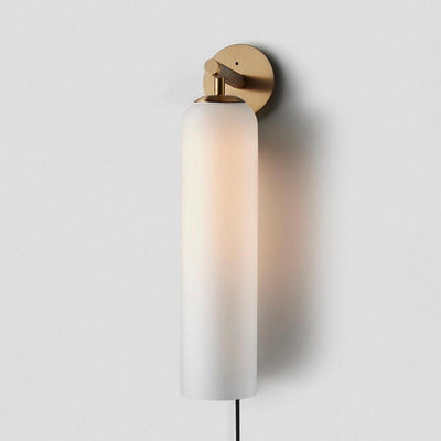 Glass Cylinder Plug-In Wall Sconce