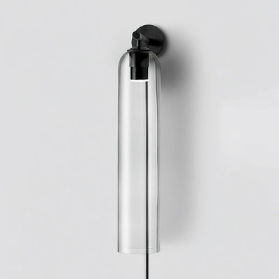 Glass Cylinder Plug-In Wall Sconce