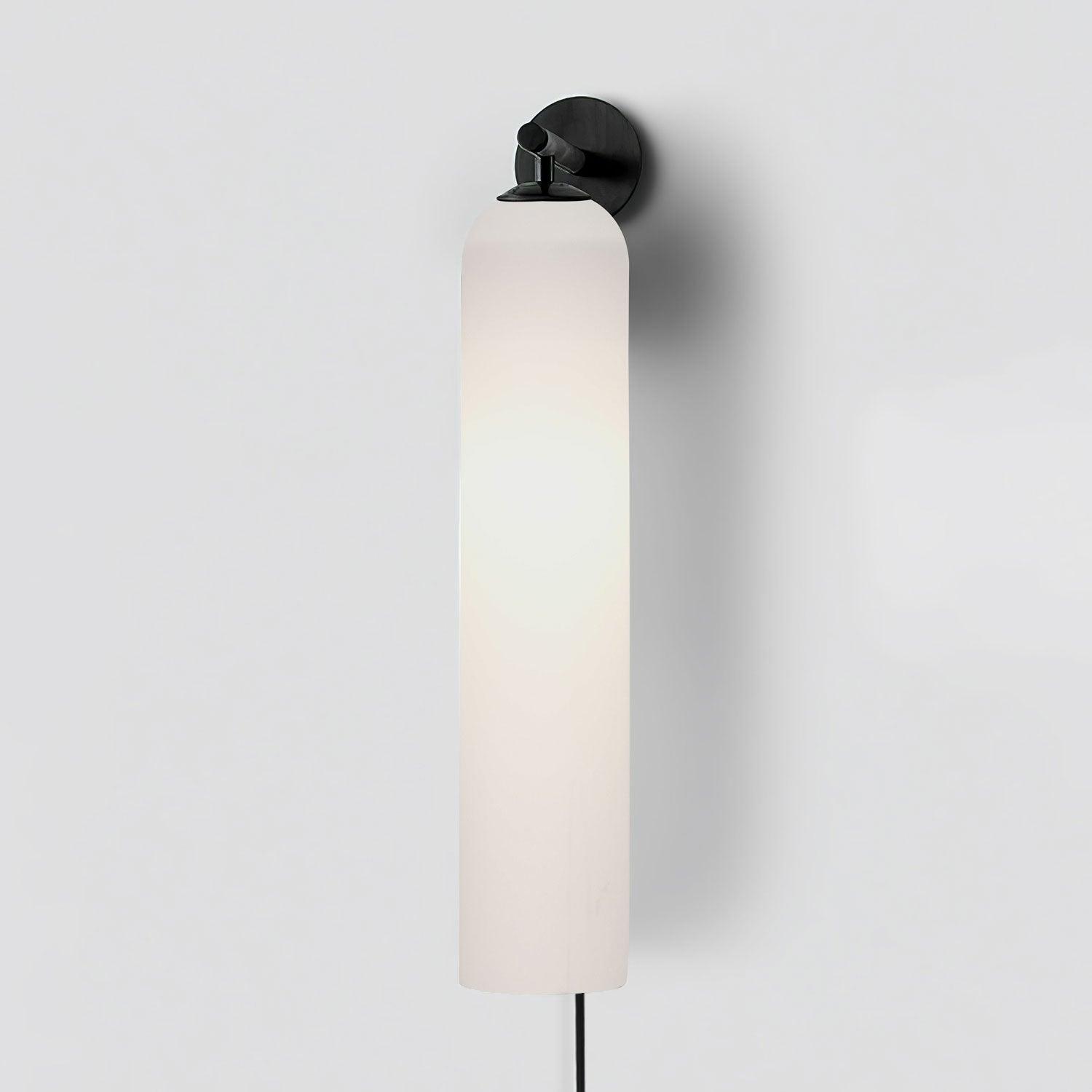 Glass Cylinder Plug-In Wall Sconce