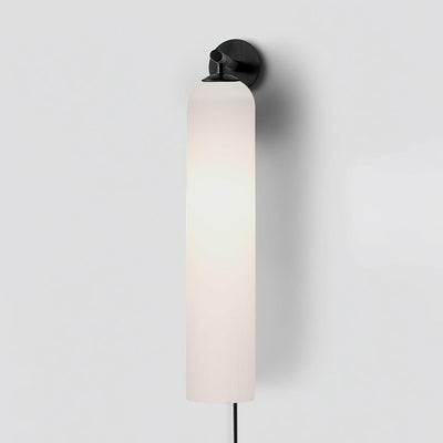 Glass Cylinder Plug-In Wall Sconce