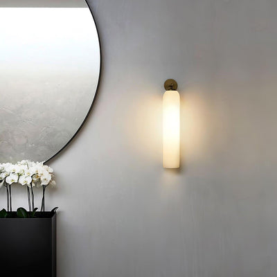 Glass Cylinder Plug-In Wall Sconce