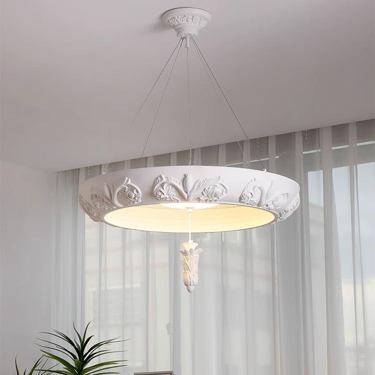 Rococo Plaster Pendant Chandelier