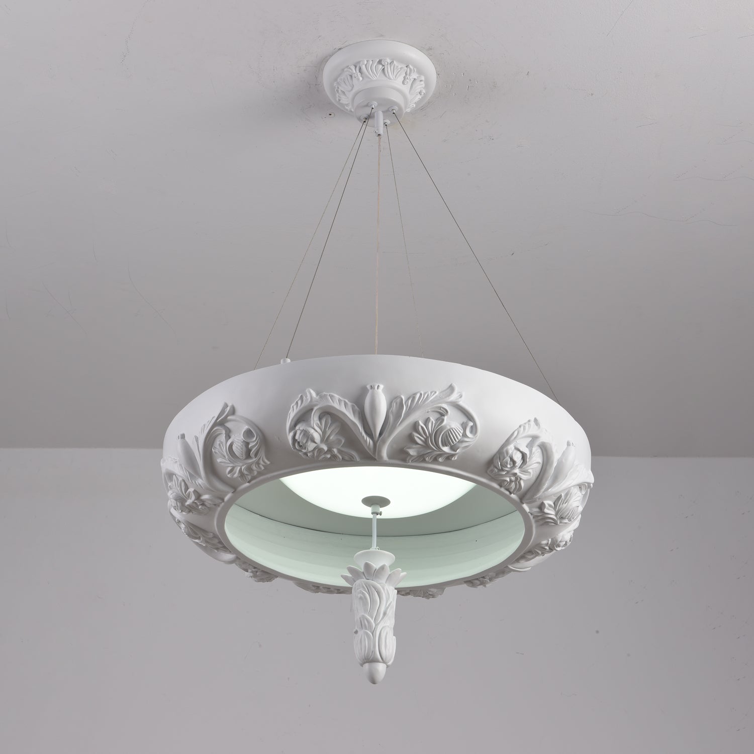 Rococo Plaster Pendant Chandelier
