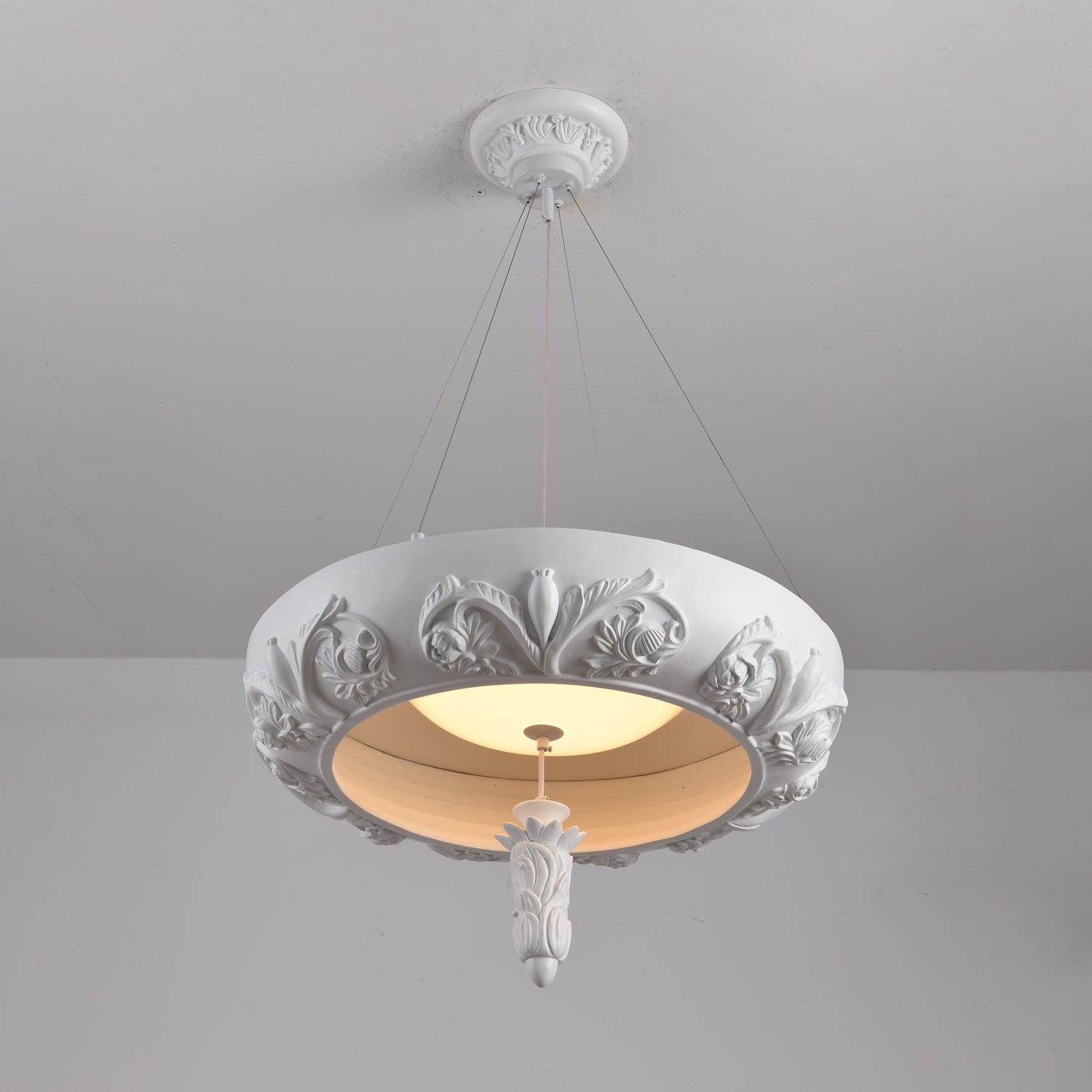 Rococo Plaster Pendant Chandelier