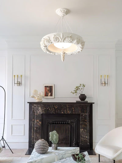 Rococo Plaster Pendant Chandelier