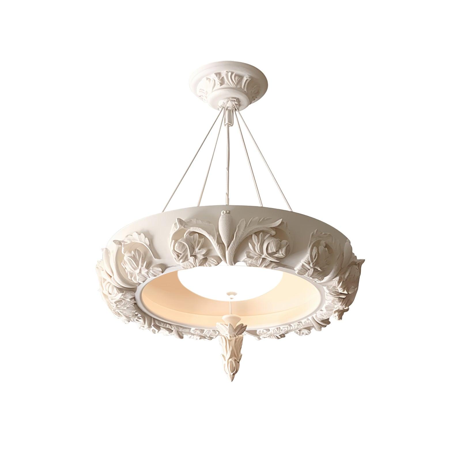 Rococo Plaster Pendant Chandelier