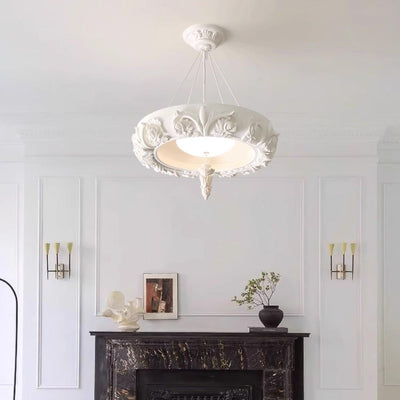 Rococo Plaster Pendant Chandelier