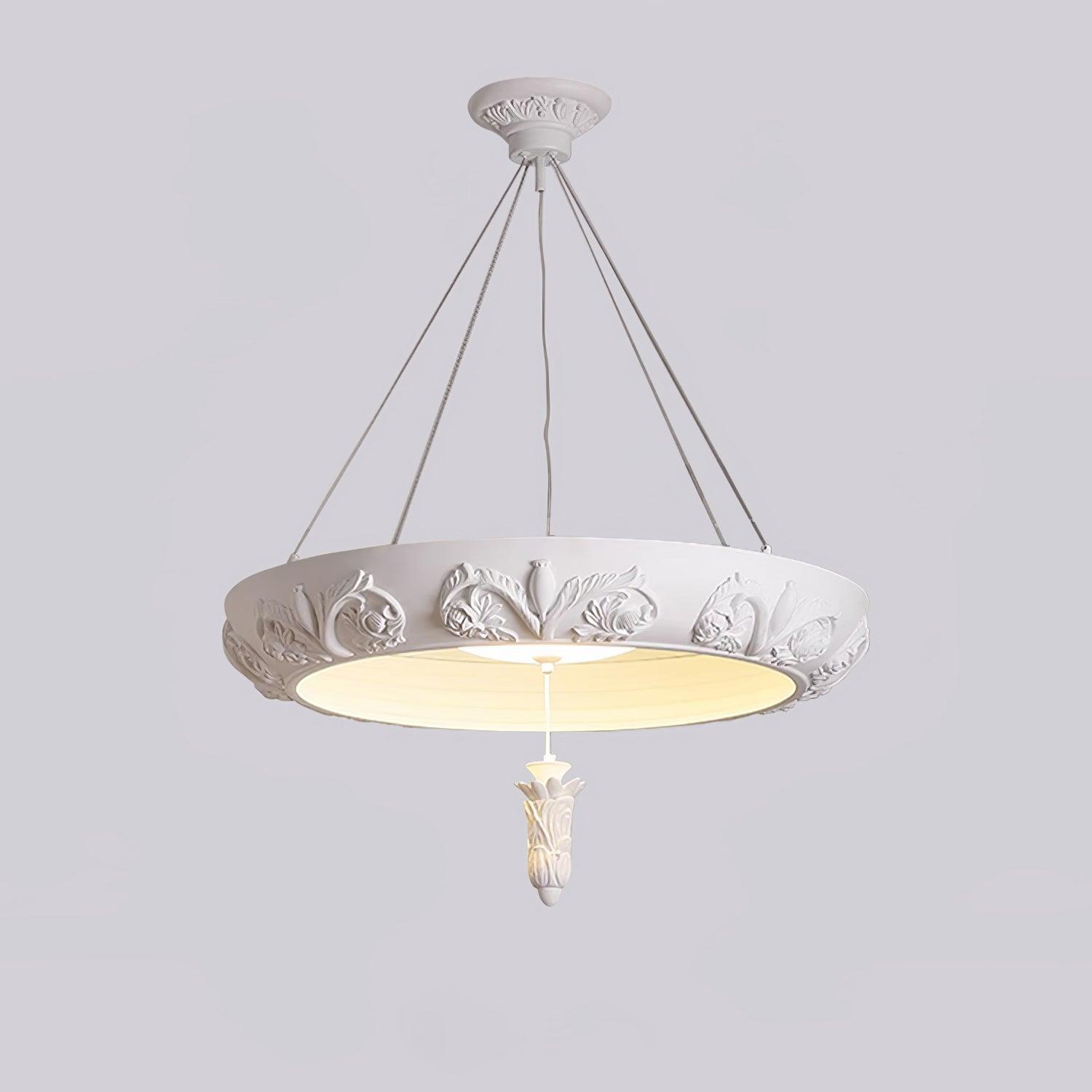 Rococo Plaster Pendant Chandelier