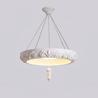 Rococo Plaster Pendant Chandelier