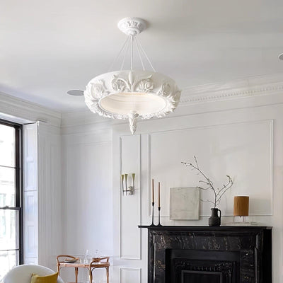 Rococo Plaster Pendant Chandelier