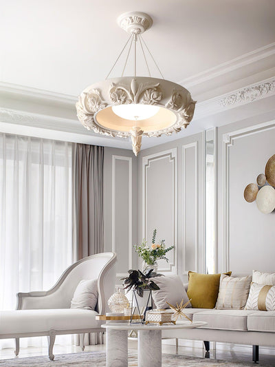Rococo Plaster Pendant Chandelier
