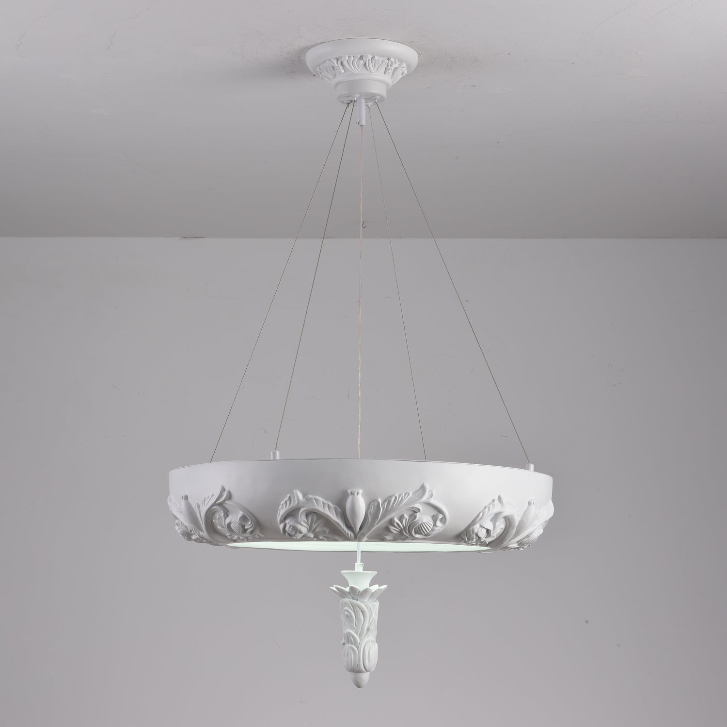 Rococo Plaster Pendant Chandelier