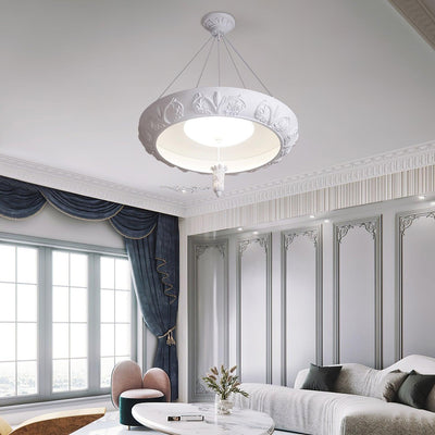 Rococo Plaster Pendant Chandelier