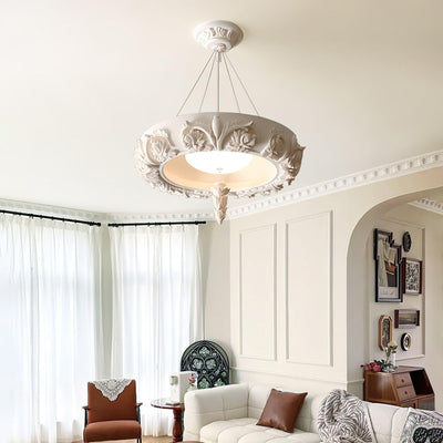 Rococo Plaster Pendant Chandelier