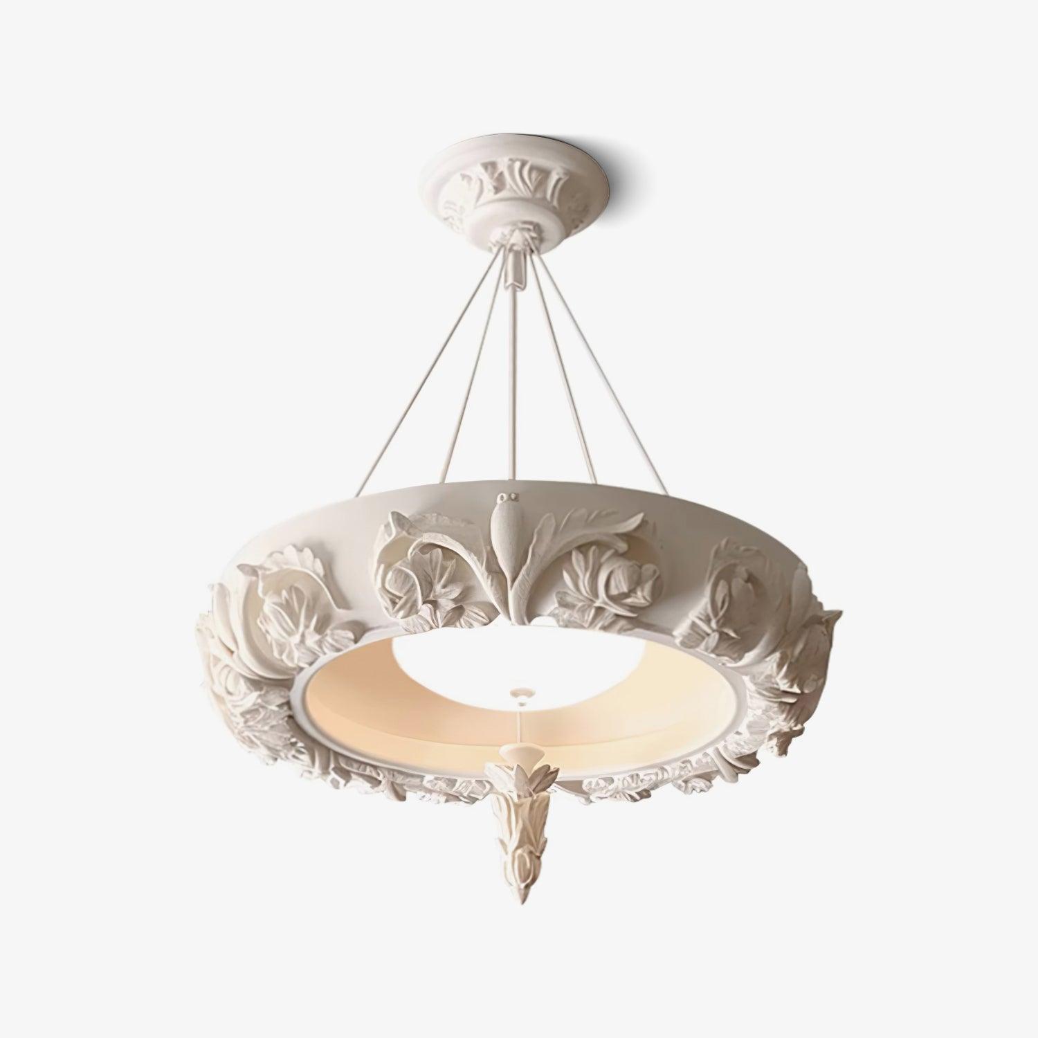 Rococo Plaster Pendant Chandelier