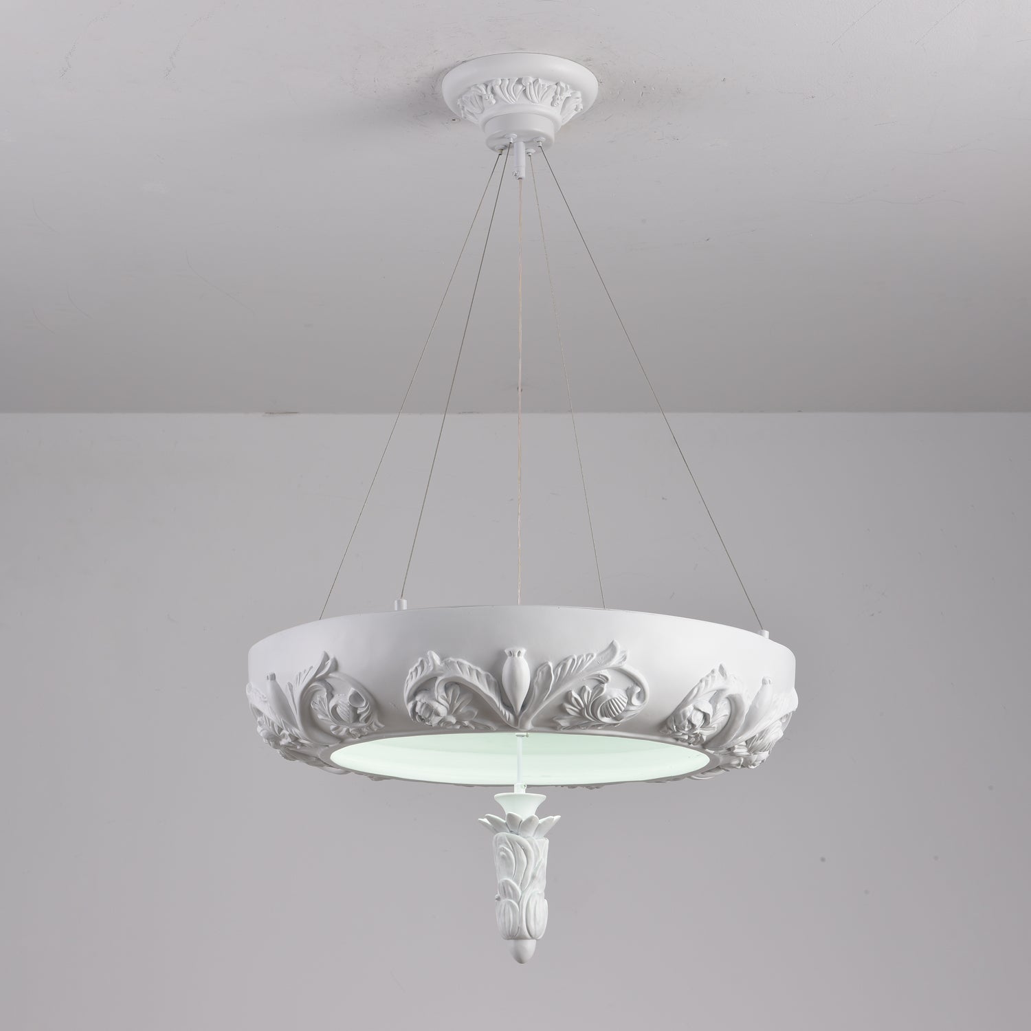 Rococo Plaster Pendant Chandelier